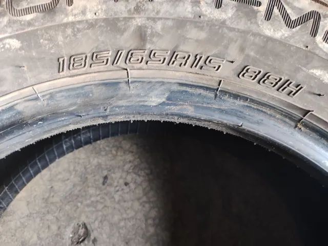 02 pneus aro 15 Dunlop 185/65/15 com 95% de borracha - Foto 4