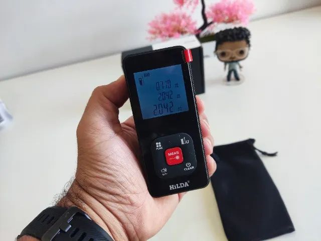 Trena Laser Hilda 120 Bateria Recarregável Brinde bolsinha Passo cartão e Entrego - Foto 2