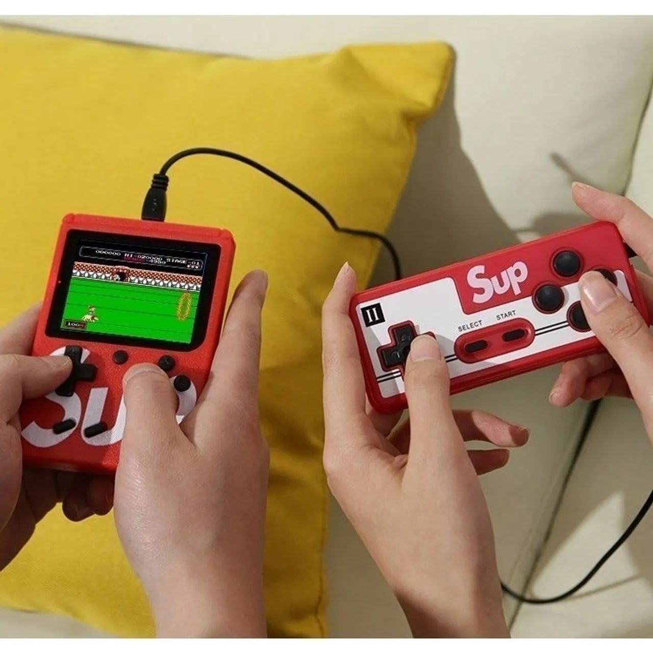 Video Game portátil 400 jogos conecta na TV e controle extra novo últimas unidades  - Foto 3