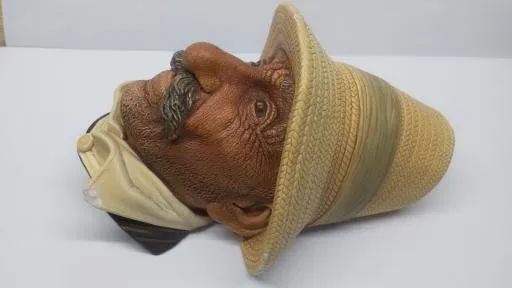 Cabeça Vintage Bosson Chalkware Head "Rumanian" Made in England - Foto 3