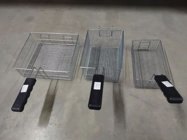 Cesto redondo, quadrado, retangular ou meia lua para fritadeira ou tacho q