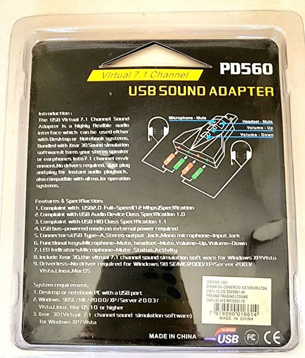 Adaptador de Áudio 7.1 Ch - Foto 3