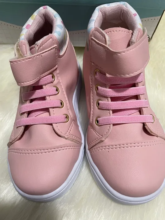 Tênis Infantil Rosa Bebê - Novo