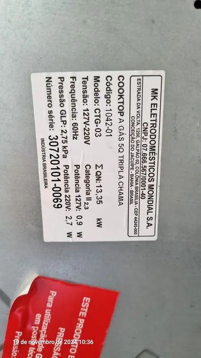 Cooktop Forno e Armário  - Foto 2