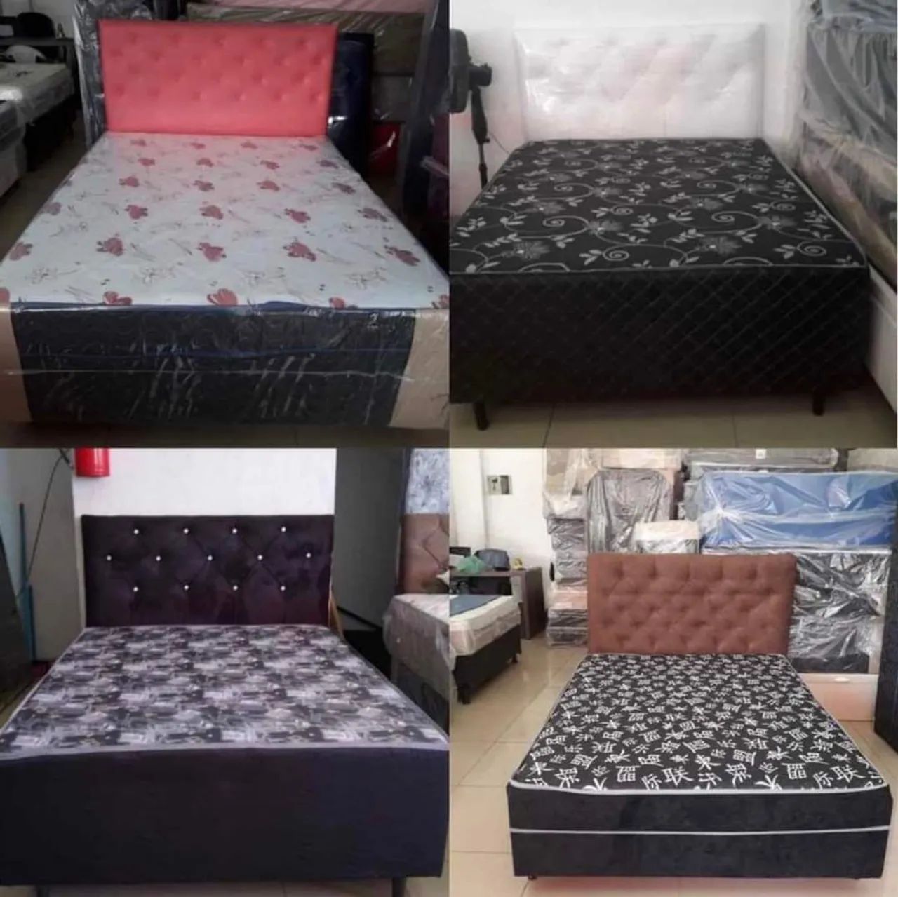 Double Bed with Box Spring Set – Free Shipping