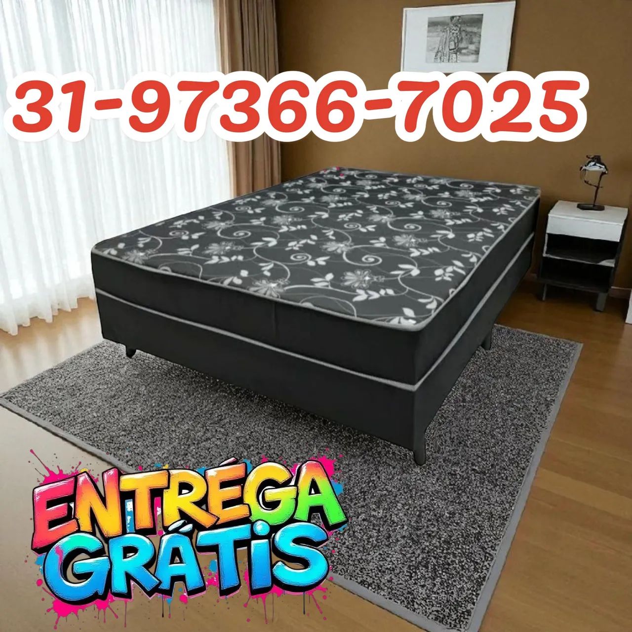 CAMA BOX CASAL COM ENTREGA GRÁTIS POR APENAS $399!!!