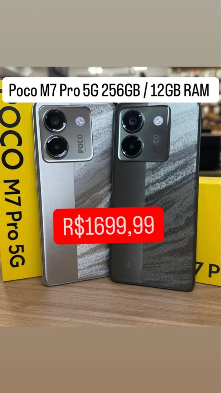 Poco M7 Pro 5G NFC 256GB / 12GB RAM Novo Lacrado Global Entregamos