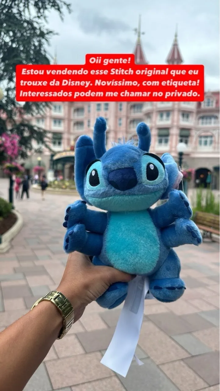 Stitch Original Disney - Pelúcia com etiqueta