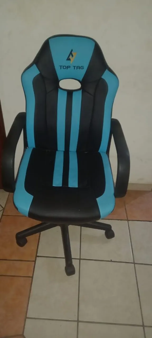Cadeira Gamer Top Tag Azul e Preto