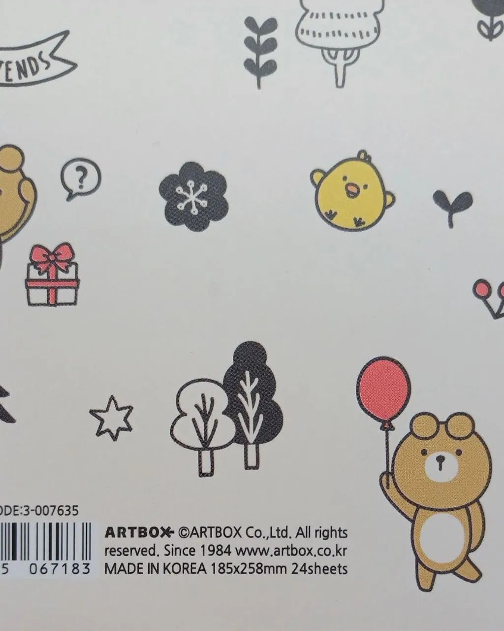 Caderno Pautado Ursinho Galapagos Friends - ARTBOX Korea (importado da Coreia) - Foto 4