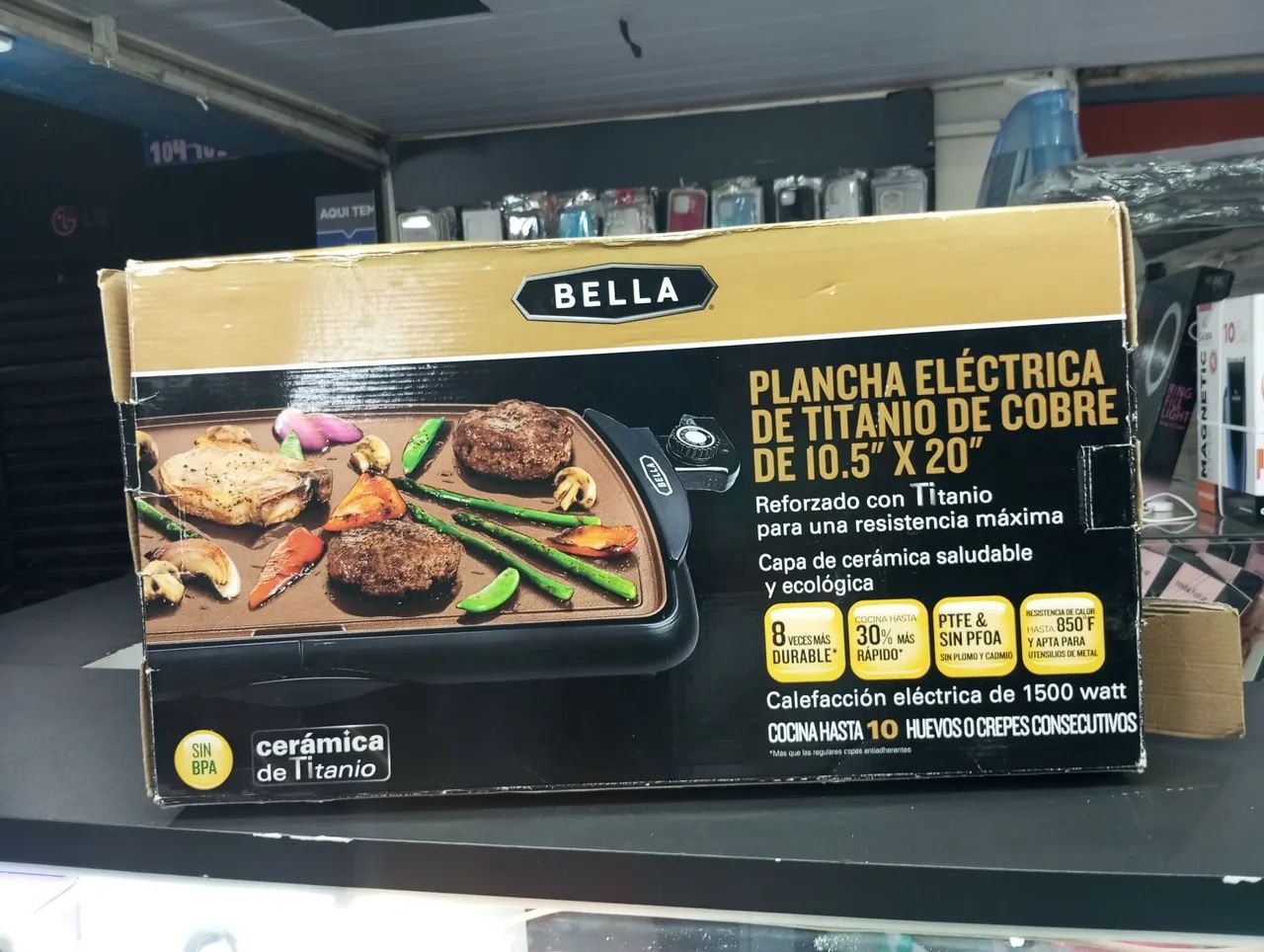 Chapa Elétrica de Titânio de Cobre Bella 10.5" x 20"