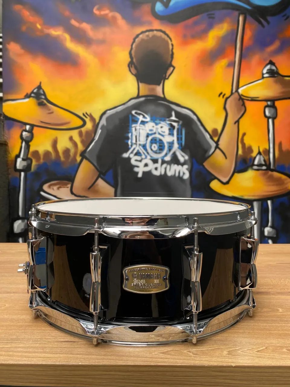 Caixa Yamaha Stage Custom Black Lacquer 14x5,5