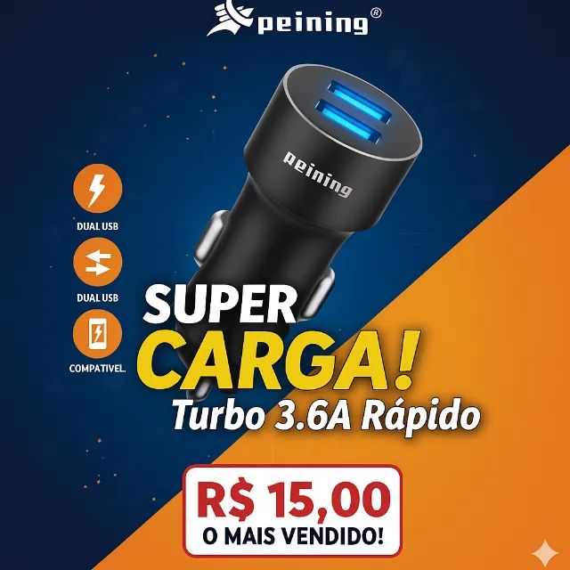 Carregador Veicular Peining WU-F009 V8