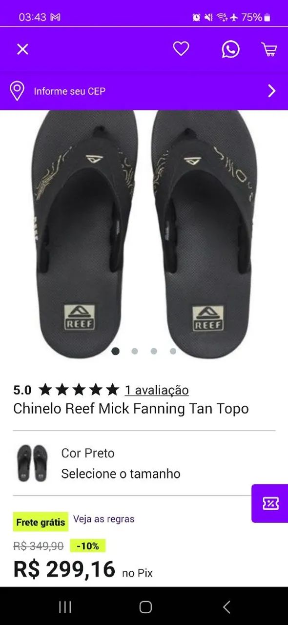Havaianas Reef Masculina - Foto 5
