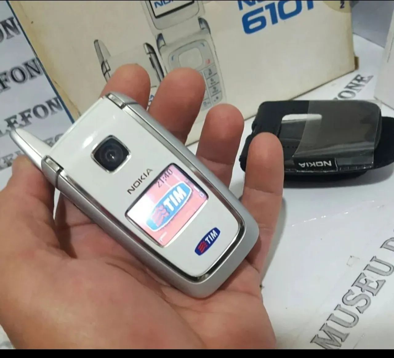 Nokia 6101 BRANCO celular antigo RELÍQUIA TODO ORIGINAL DE FÁBRICA 