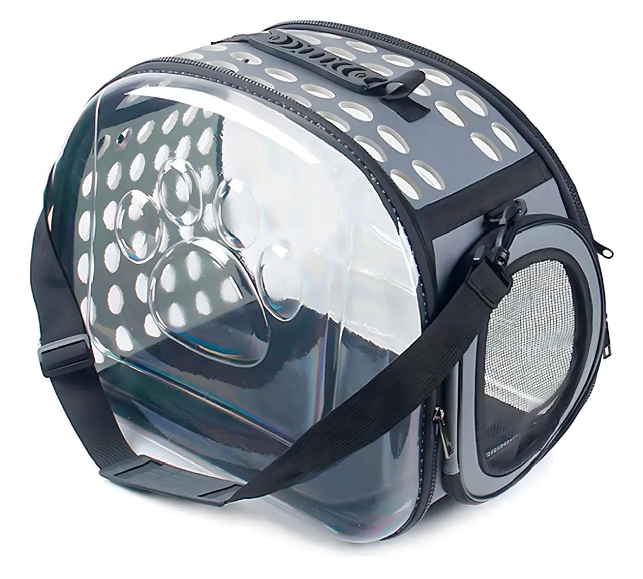 Bolsa de transporte para pet desmontável transparente grande 42cm - Foto 3