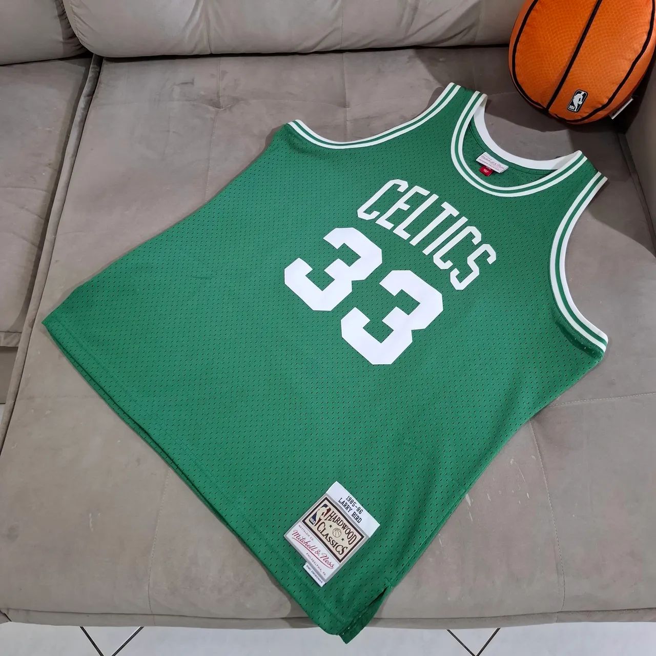 Regata Nba Mitchell & Ness Boston Celtics da lenda Larry Bird