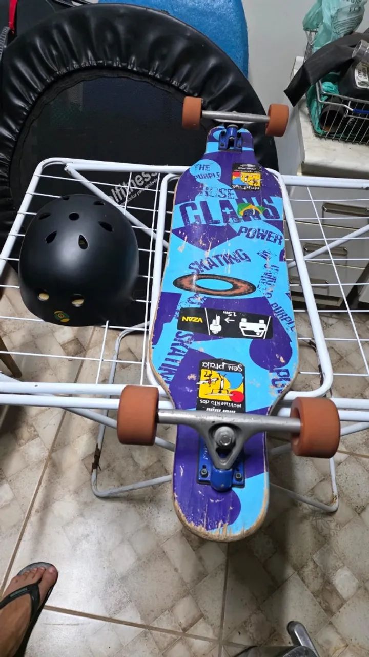 skate longboard + capacete - Foto 6