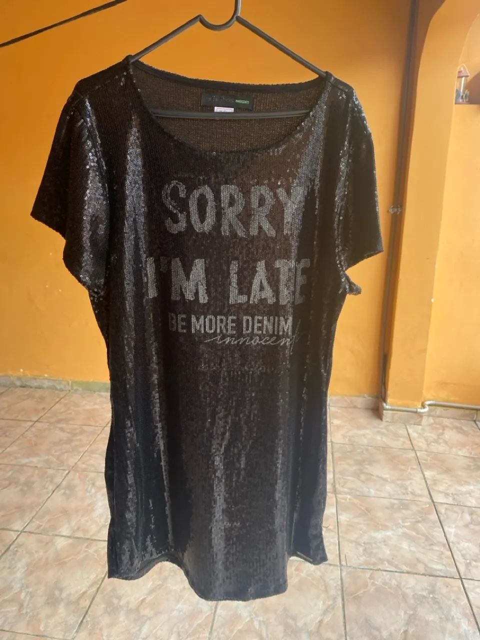 Vestido Azul com Detalhe em Renda - Foto 3