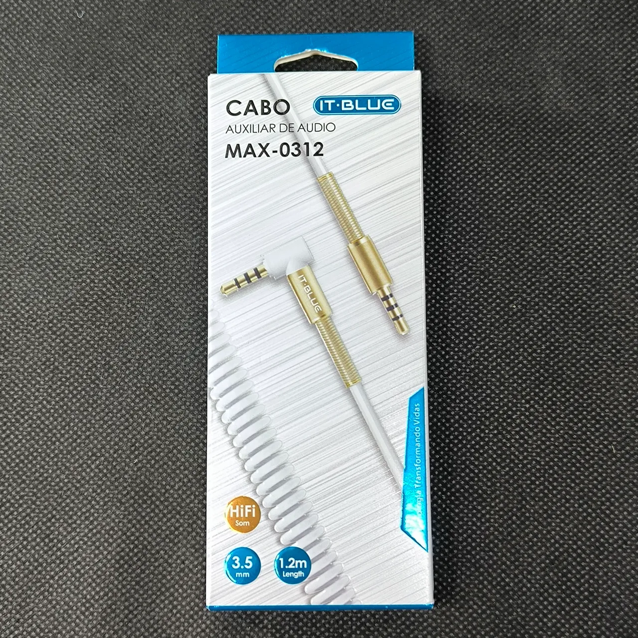 Cabo Auxiliar de Áudio 3.5mm