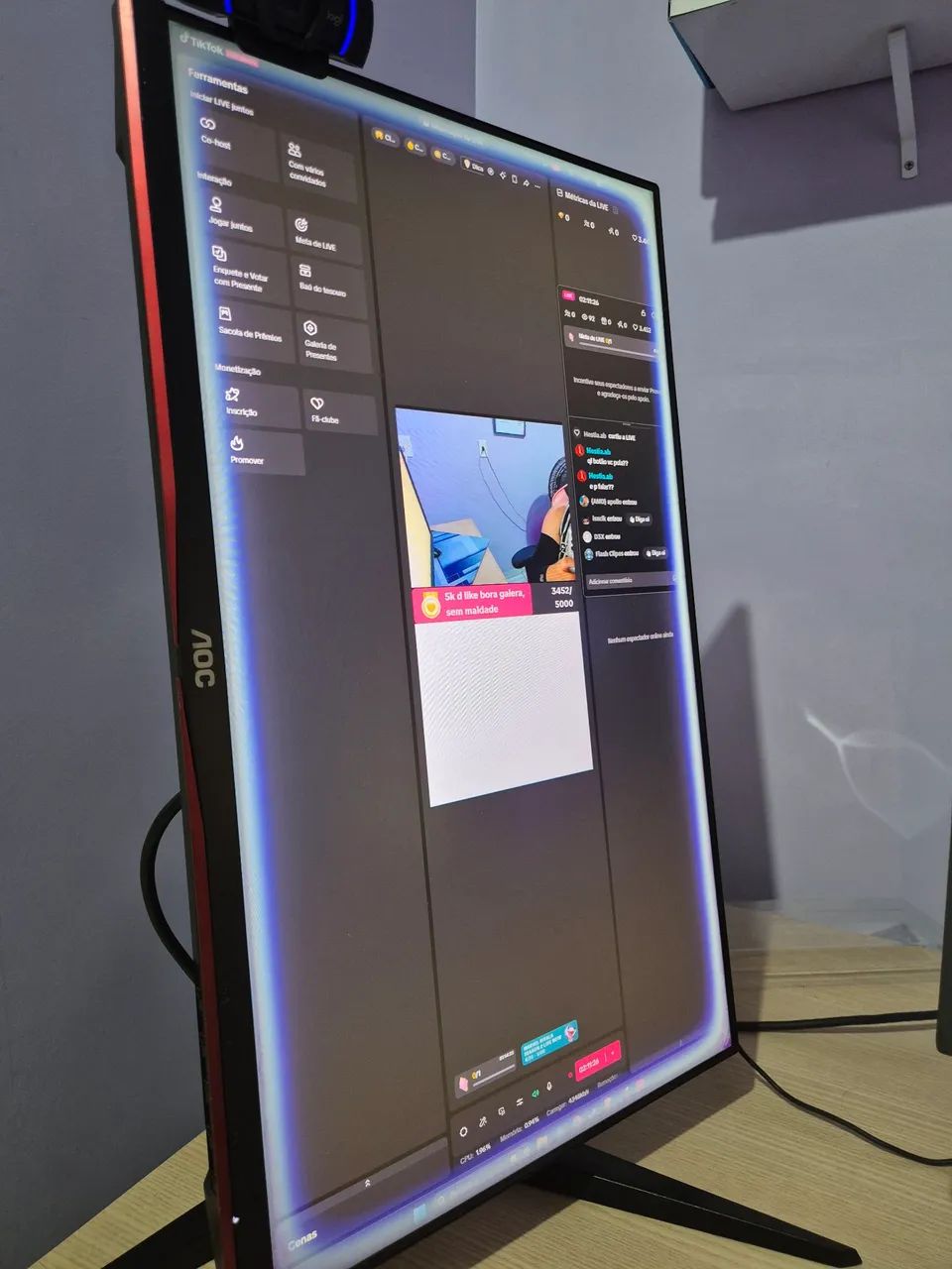 Monitor Gamer AOC 24 polegadas 144Hz