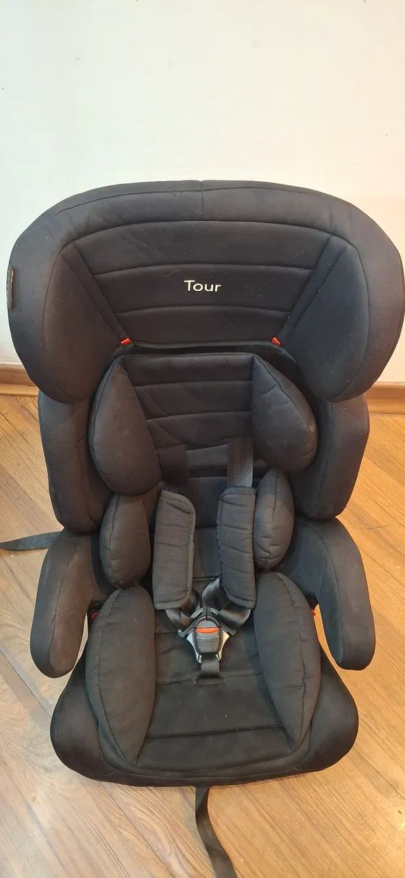 Cadeirinha infantil carro auto criança ajustável preta cadeira segurança assento 