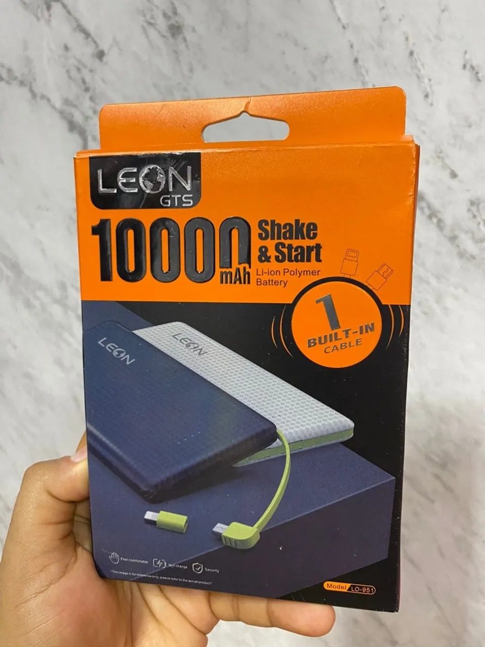 Carregador Portátil 10000mAh LEON GTS Shake & Start