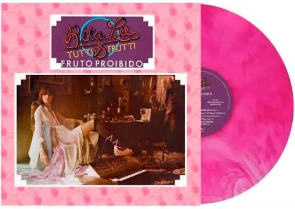LP Disco de Vinil Rita Lee Fruto Proibido Rosa Marmorizado Novo
