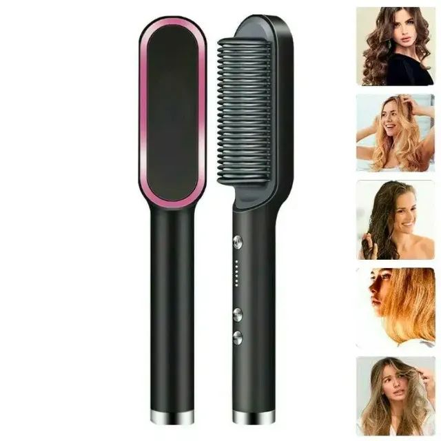 Escova 3 em 1 Alisadora Profissional Turbo Hair 110/220v Bivolt - PAGUE NA ENTREGA - Foto 3