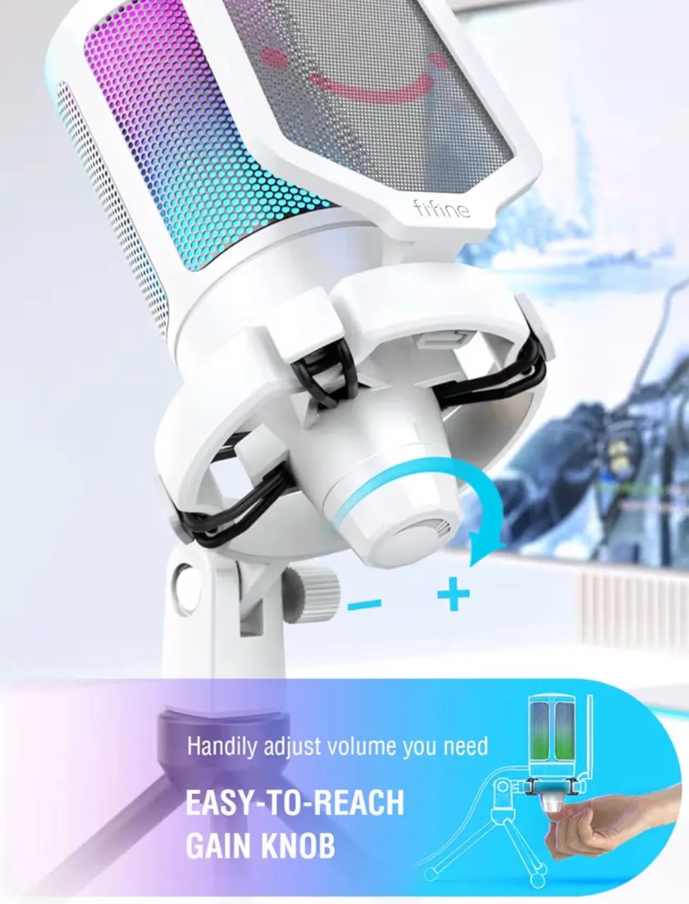 Microfone fifine a6v (Branco). @importech_084 - Foto 5