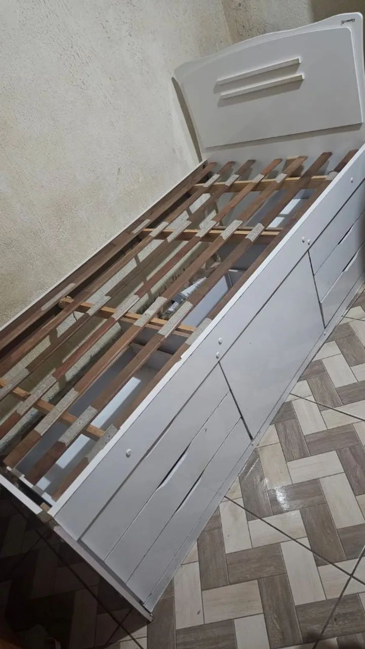 Cama com 7 gavetas 64352823972739121