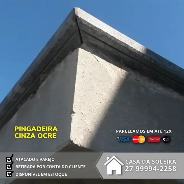 CHAPEU DE MURO ou PINGADEIRA DE GRANITO Cinza Ocre - METRO LINEAR X 25 CM | (27) 99994-225