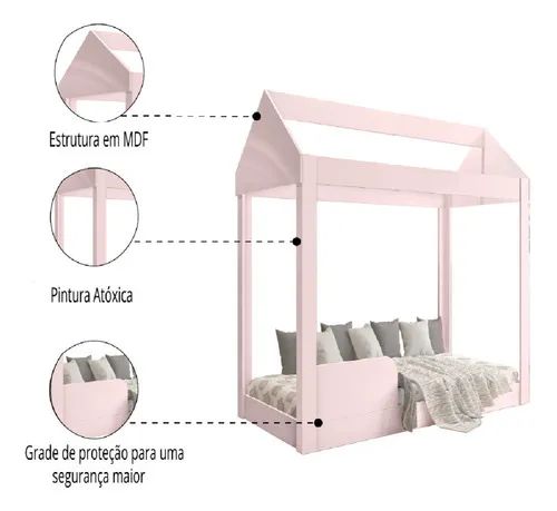Cama Montessoriana Infantil 100%MDF - Foto 3