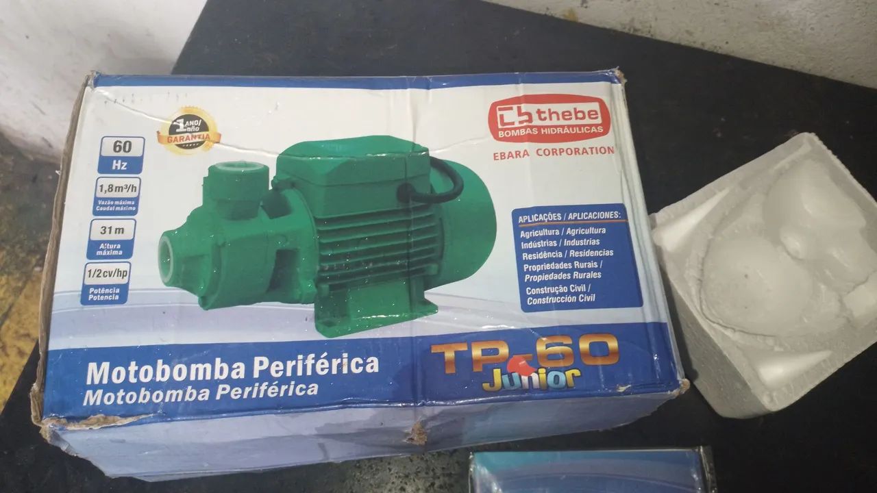 Motobomba Periférica Thebe TP-60 Junior - 1/2CV - Foto 2