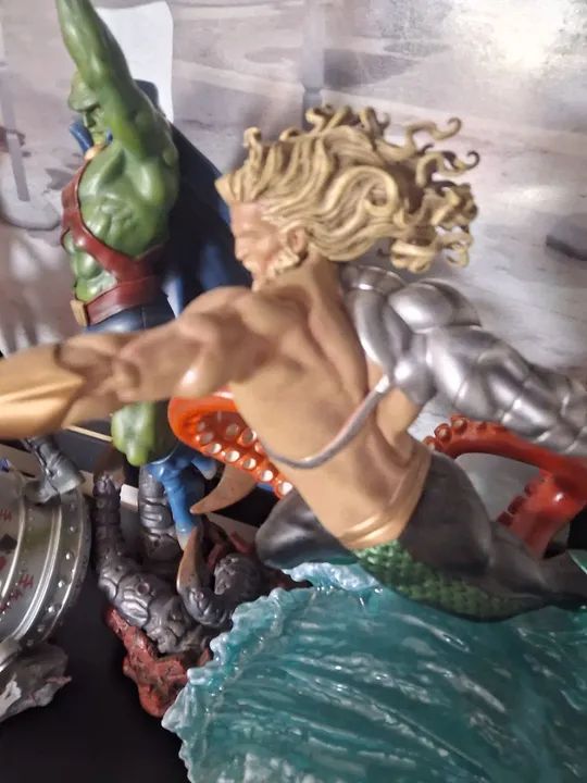 Aquaman iron studios liga da justiça dc - Foto 4