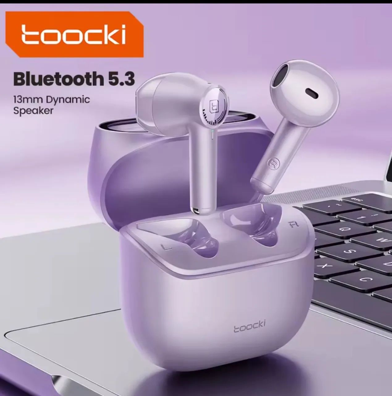Fone Bluetooth original Toocki Tqxs 59 lilás fone mulher