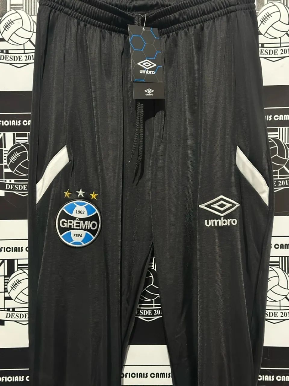 Calça Grêmio Treino Preta Umbro Tam P - Nova com Etiqueta  - Foto 3