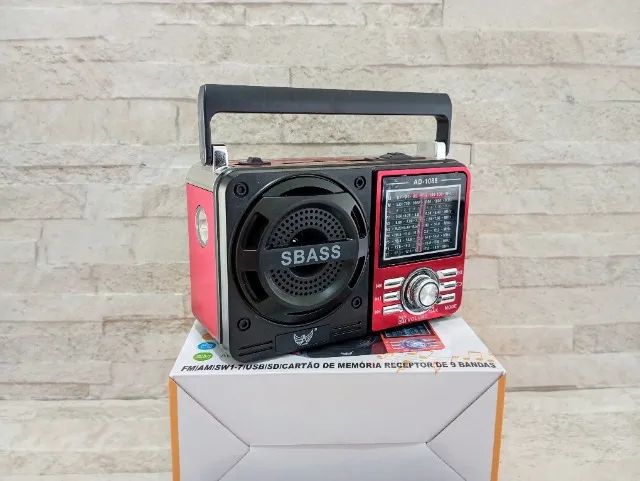 Rádio Retrô Bluetooth Portátil Mp3 Cartão Sd Pen Drive Am Fm - Foto 2