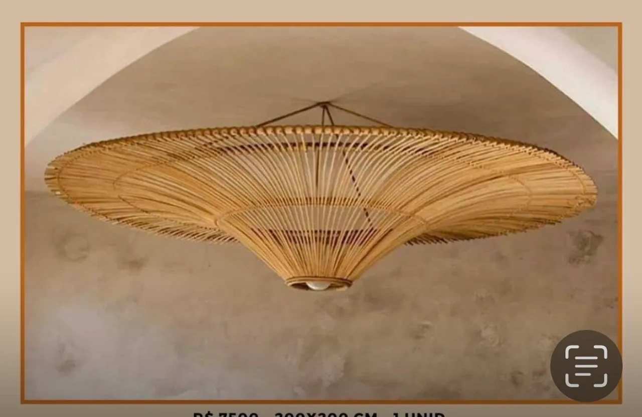 Lustre de bambu artesanal