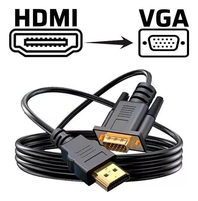 Cabo Conversor Hdmi Macho X Vga Macho 1.8 Metros -Tomate Loja Coimbra COmputadores Entrega - Foto 3