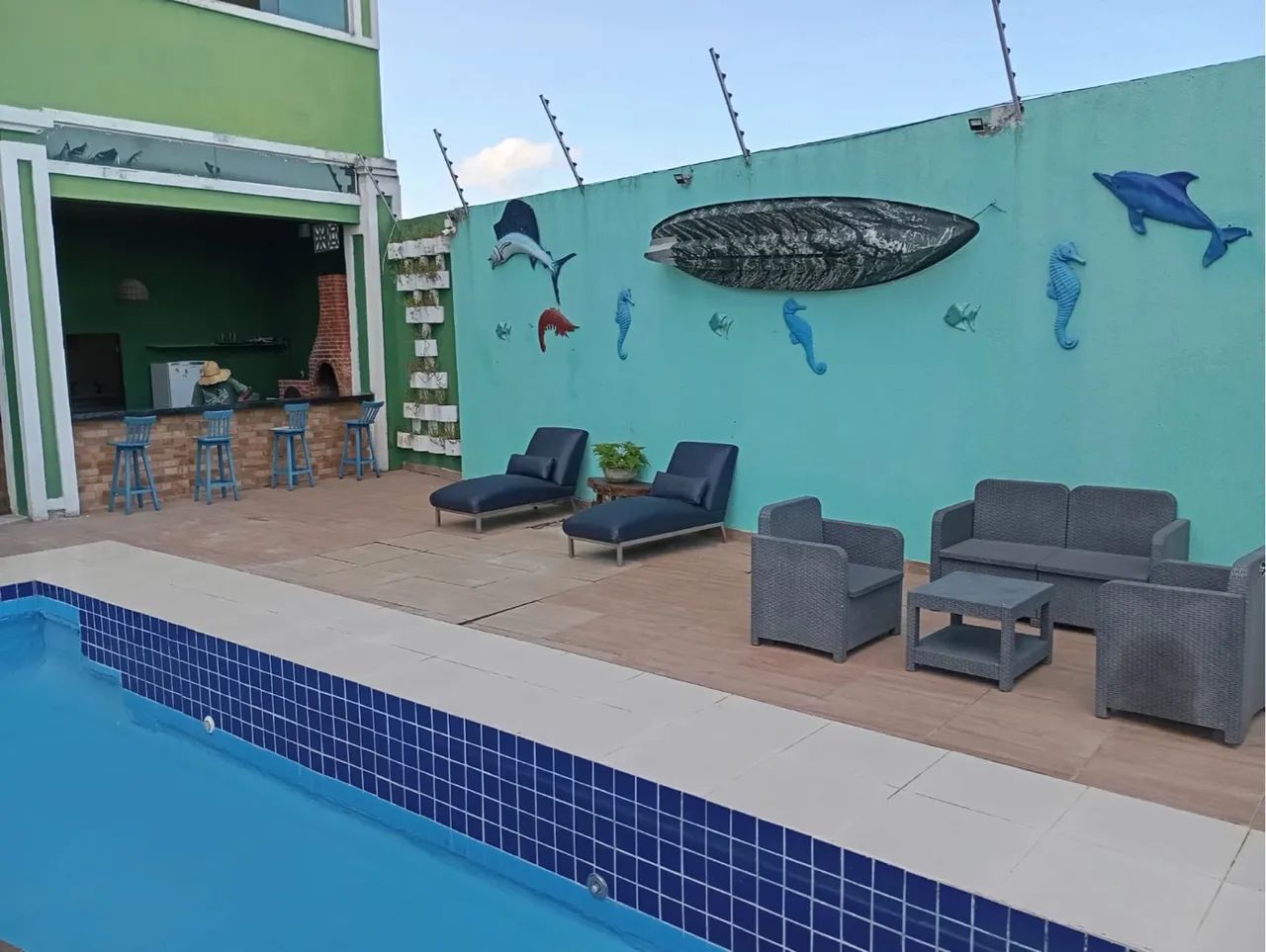 Temporada em casa com piscina e churrasqueira - Foto 9