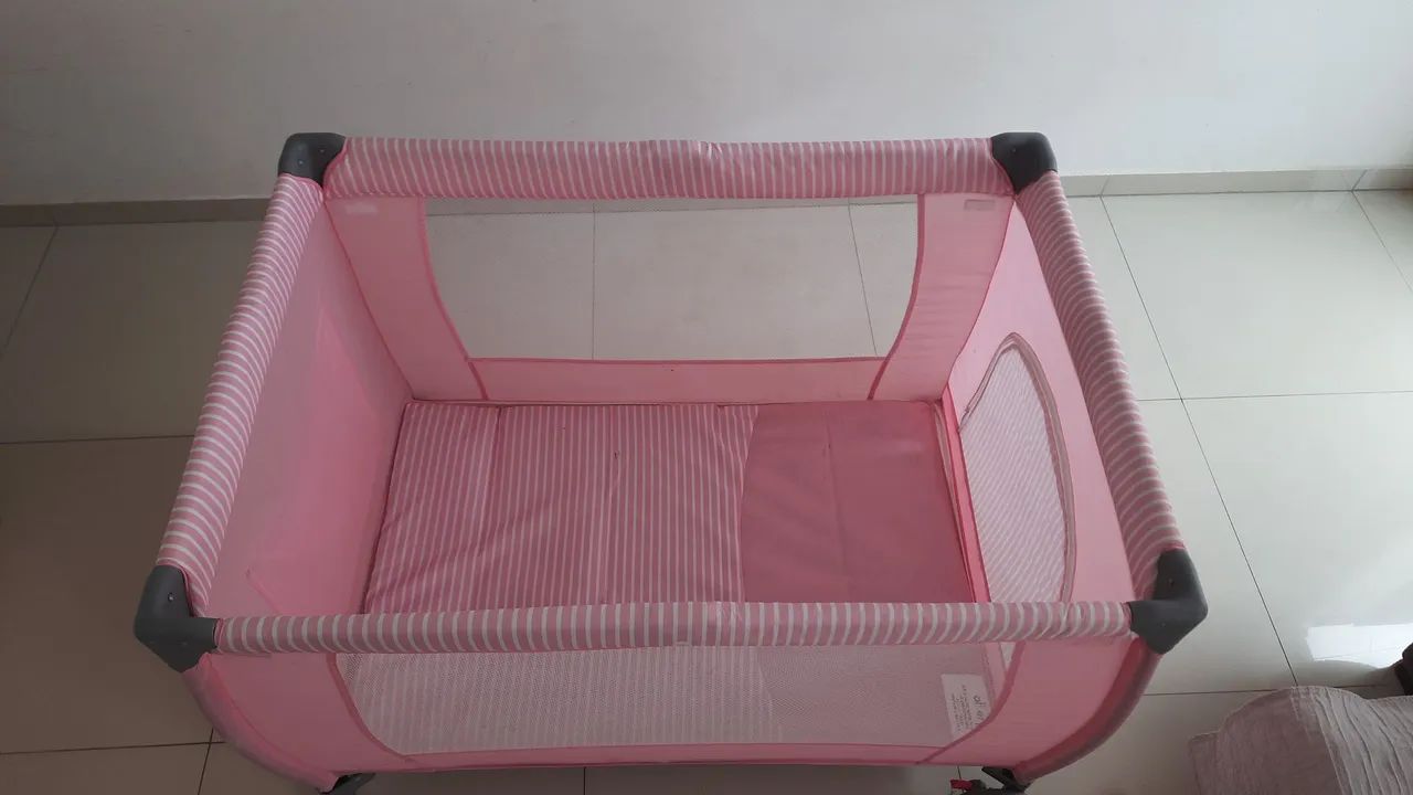 Berço portátil cercadinho menina - Foto 4