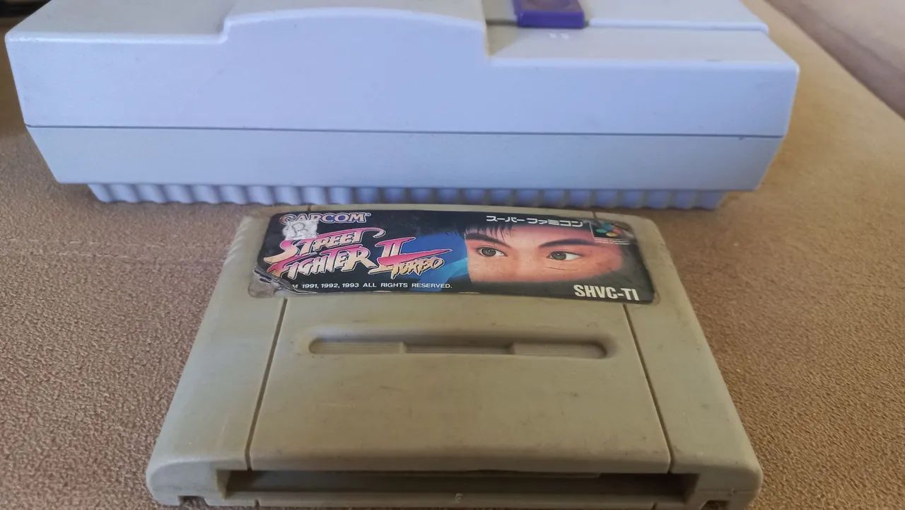 Antigo Vídeo game Super Nintendo snes made in Japan com jogo Street Fighter II  - Foto 2