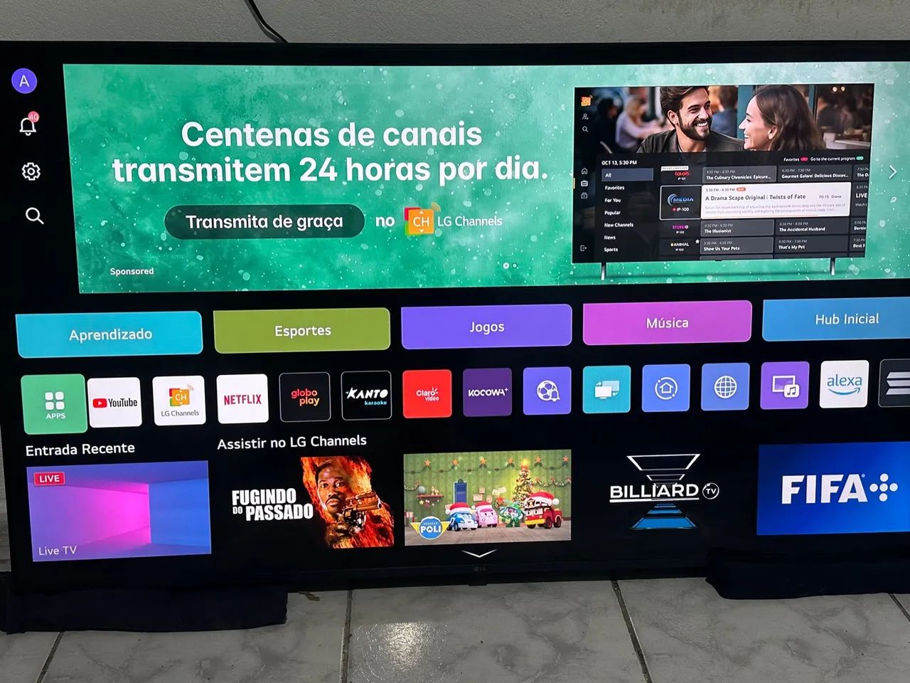 TV LG Smart 4K com Centenas de Canais