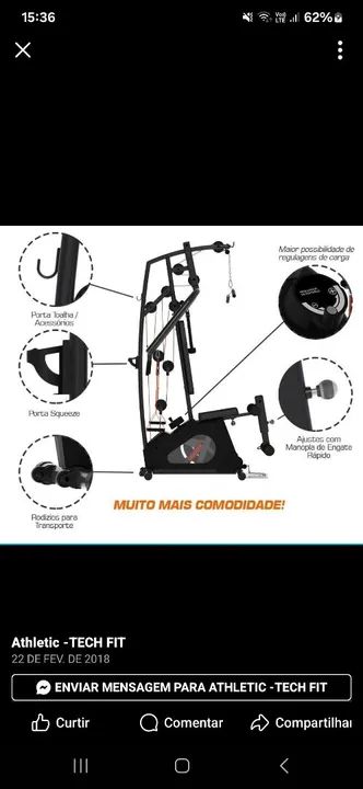 Aparelho de Musculação usado em ótimo estado  - Foto 2