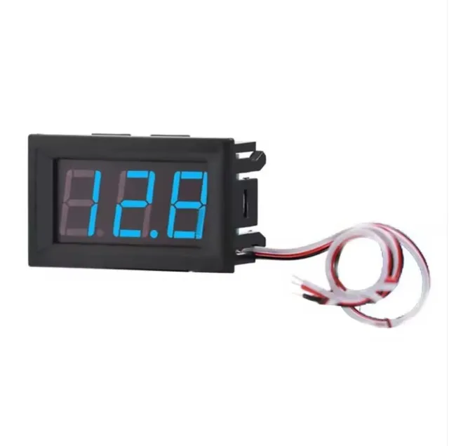 Voltímetro Digital 0-30V com Display Azul - Ideal para Carros, Motos e Som Automotivo