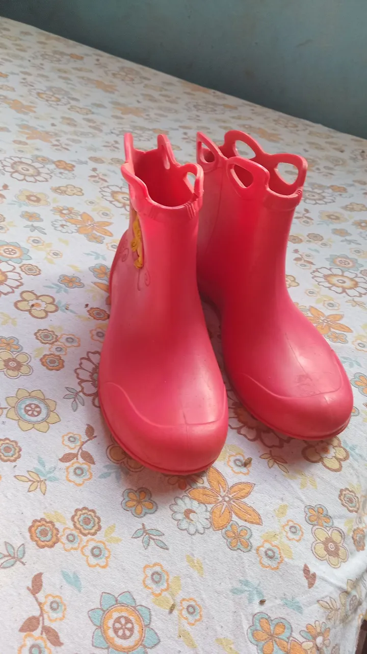 Botas de chuva rosa