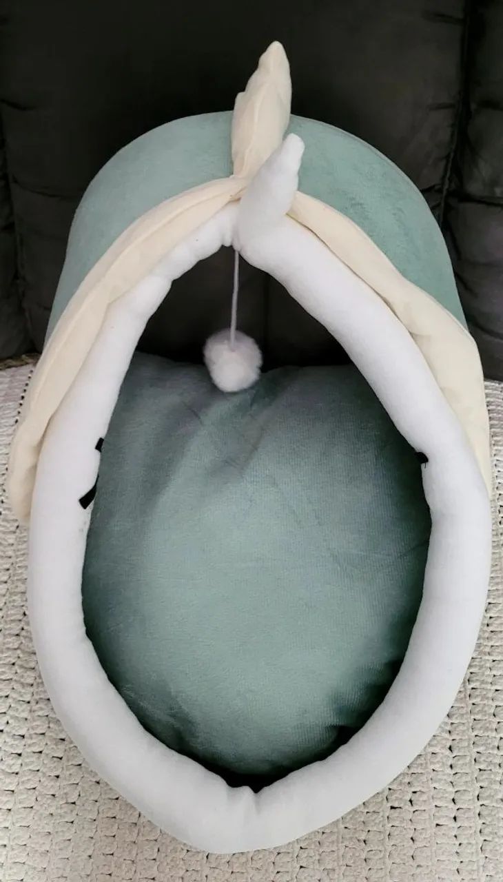 Cama para gato em formato de concha - aconchegante e confortável - Foto 2