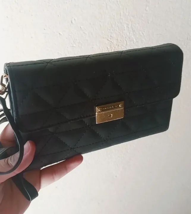 Bolsa de ombro preta de luxo