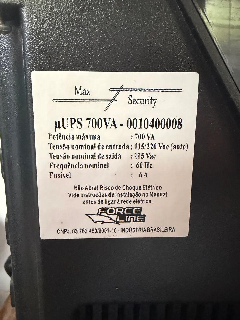 Nobreak Force Line Max Security 700 VA - Foto 3